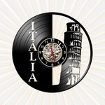 Ficha técnica e caractérísticas do produto Relógio Parede Torre De Pisa Itália Países Cidades Vinil LP