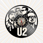 Ficha técnica e caractérísticas do produto Relógio Parede U2 Bandas Rock Pop Musica Vinil LP Decoração