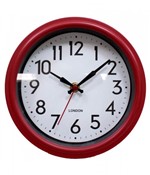 Relógio Parede Vermelho 21.5x21.5cm - Minas Presentes