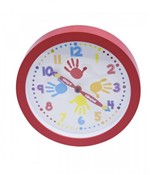 Relógio Parede Vermelho Mãos 25x25cm - Produtos Infinity Presentes