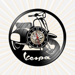 Ficha técnica e caractérísticas do produto Relógio Parede Vespa motoneta Moto Motocicleta Vinil LP