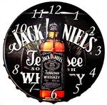 Ficha técnica e caractérísticas do produto Relógio Parede Whisky Jack Daniels Feito em Aço 43 Cm - Global Utilidades