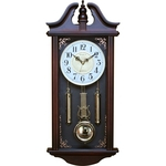 Ficha técnica e caractérísticas do produto Relógio Pêndulo Retrô Vintage Antigo De Parede 66 Cm Dourado