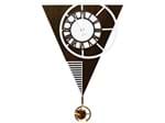 Ficha técnica e caractérísticas do produto Relógio Pendulo Triangular Concept - 35X55cm - ME Criative