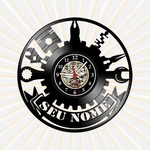 Ficha técnica e caractérísticas do produto Relógio Personalizado Oficina Carro Mecânica Moto Vinil LP
