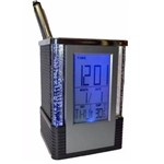 Ficha técnica e caractérísticas do produto Relógio Porta Caneta e Lápis com Funções Termômetro, Calendário e Despertador