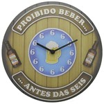 Ficha técnica e caractérísticas do produto Relógio Proibido Beber Antes das 6