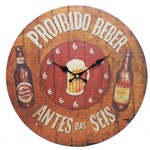 Ficha técnica e caractérísticas do produto Relógio Proibido Beber Antes das Seis