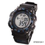 Relogio prova dagua sport natação mergulho masculino presente alarme cronometro Preto com detalhes azul xinjia 873d