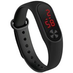 Relógio Pulseira Silicone Digital Led Sport Adulto Infantil Preto M3 - Daf