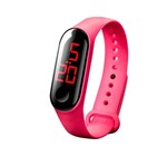 Relógio Pulseira Silicone Digital Led Sport Adulto Infantil Rosa - Daf