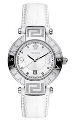 Relógio de Pulso Feminino Versace V184 Caixa Aço Pulseira Couro