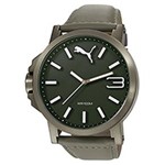 Ficha técnica e caractérísticas do produto Relógio Puma Masculino Ultrasize Leather Green 96216Gppmsc8