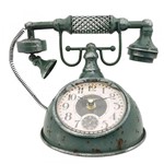 Ficha técnica e caractérísticas do produto Relógio Retrô Formato Telefone Antigo Vintage de Ferro - Retrô Vintage