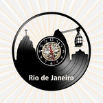 Ficha técnica e caractérísticas do produto Relógio Rio de Janeiro Cidade Agência Turismo Viagens Vinil
