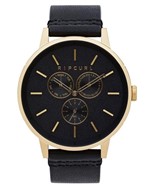 Ficha técnica e caractérísticas do produto Relógio Rip Curl Detroit Multieye Leather - Preto/dourado