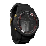 Relogio Ronaldinho Movement Pulseira em Silicone Vidro em Cristal - Preto - *Ctmd Ti