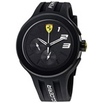 Relógio Scuderia FXX Black Dial Men's Rubber PRETO / Branco