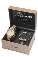 Ficha técnica e caractérísticas do produto Relógio Seculus Feminino 77068LPSKDS2K1 com uma Pulseira - Coleção dia das Mães