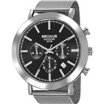Ficha técnica e caractérísticas do produto Relógio Seculus Masculino Prata Sapphire 23660G0SVNA1