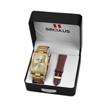 Ficha técnica e caractérísticas do produto Relógio Seculus Masculino Ref: 23628gpsvda2 Dourado Troca Pulseira