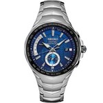 Ficha técnica e caractérísticas do produto Relógio Seiko Coutura Radio Sync Azul/Prata World Timer Ssg019