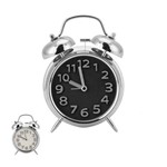 Relógio Silencioso C/ Despertador em Metal Uny Gift