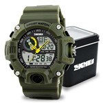 Ficha técnica e caractérísticas do produto Relógio Skmei 1029 Verde Masculino Esportivo Digital Cronômetro