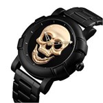 Ficha técnica e caractérísticas do produto Relógio Skmei 9178 Caveira Crânio 3D Skull Analógico Luxo Nf