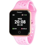 Ficha técnica e caractérísticas do produto Relógio Smart Champion Smartwatch Bluetooth Rosa E Rose Ch50006R