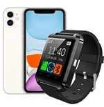 Ficha técnica e caractérísticas do produto Relógio Smart Watch Bluetooth Preto U8 Android Samsung S9 S10 Note 10