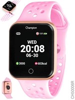 Ficha técnica e caractérísticas do produto Relógio Smart Watch Champion Unissex Bluetooth 4.0 Ch50006r Dourado com Pulseira Rosa