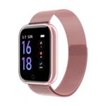 Ficha técnica e caractérísticas do produto Relógio Smart Watch Esportivo T80 Bluetooth Android e IOS - Rosa - Smart Bracelet