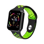Ficha técnica e caractérísticas do produto Relógio Smart Watch F8 Fitness Sport Preto e Verde - Oem