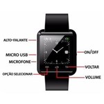 Ficha técnica e caractérísticas do produto Relógio Smart Watch Smartwatch U8 Bluetooth Android Ios Samsung Iphone Motorola LG