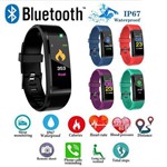 Ficha técnica e caractérísticas do produto Relógio Smartband 115 Plus Vermelho Pressão Arterial Monitor Cardíaco Pedômetro - Elite