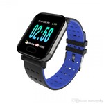 Ficha técnica e caractérísticas do produto Relógio Smartband A6 Monitor Cardíaco Sono Passos Android IOs Azul - Gold Inports