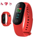 Relógio Smartband Bracelet Pulseira Inteligente M3 Batimentos Cardíacos - Smart Bracelet M3 Vermelho