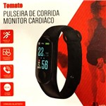 Ficha técnica e caractérísticas do produto Relógio Smartband Pulseira Inteligente Bluetooth Monitor Cardíaco MTR-06 - Tomate