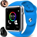 Ficha técnica e caractérísticas do produto Relógio Smartwatch A1 Inteligente Gear Chip Celular Touch + Mini Fone de Ouvido Bluetooth S530 (AZUL)