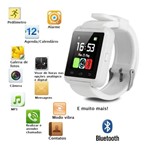 Ficha técnica e caractérísticas do produto Relógio SmartWatch Bluetooth Branco U8 Android Samsung S9 S10 Note 10