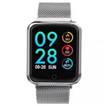 Ficha técnica e caractérísticas do produto Relógio Smartwatch Bluetooth Inteligente P80 Band Fitness Academia Android Iphone Cinza