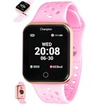 Ficha técnica e caractérísticas do produto Relógio Smartwatch Champion Ref: Ch50006r Retangular Rosé