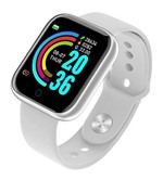 Relogio Smartwatch D20 Frequência Cardíaca, Monitor de Pressão Arterial - Branco - Imp