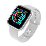 Relogio Smartwatch D20 Frequência Cardíaca, Monitor de Pressão Arterial - Branco - Smart Bracelet