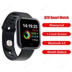Relógio Smartwatch D20 Preto Smart Bracelet Inteligente Facebook