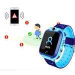 Relógio Smartwatch Digital Infantil Led GPS Presente Dias das Crianças Azul - Import