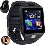 Ficha técnica e caractérísticas do produto Relógio Smartwatch DZ09 Inteligente Gear Chip Celular Touch + Fone de Ouvido Bluetooth S530 (PRETO)