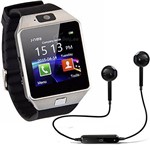 Ficha técnica e caractérísticas do produto Relógio Smartwatch DZ09 Inteligente Gear Chip Celular Touch + Fone de Ouvido Bluetooth S6 (PRATA) - A1