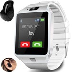 Ficha técnica e caractérísticas do produto Relógio Smartwatch Dz09 Inteligente Gear Chip Celular Touch + Mini Fone de Ouvido Bluetooth - Branco